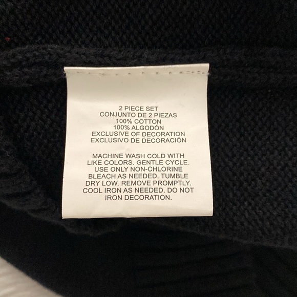 Izod Boys Sweater XS 4/5 Black 1/4 Zip Mock Neck Reindeer Fair Isle - Picture 6 of 11